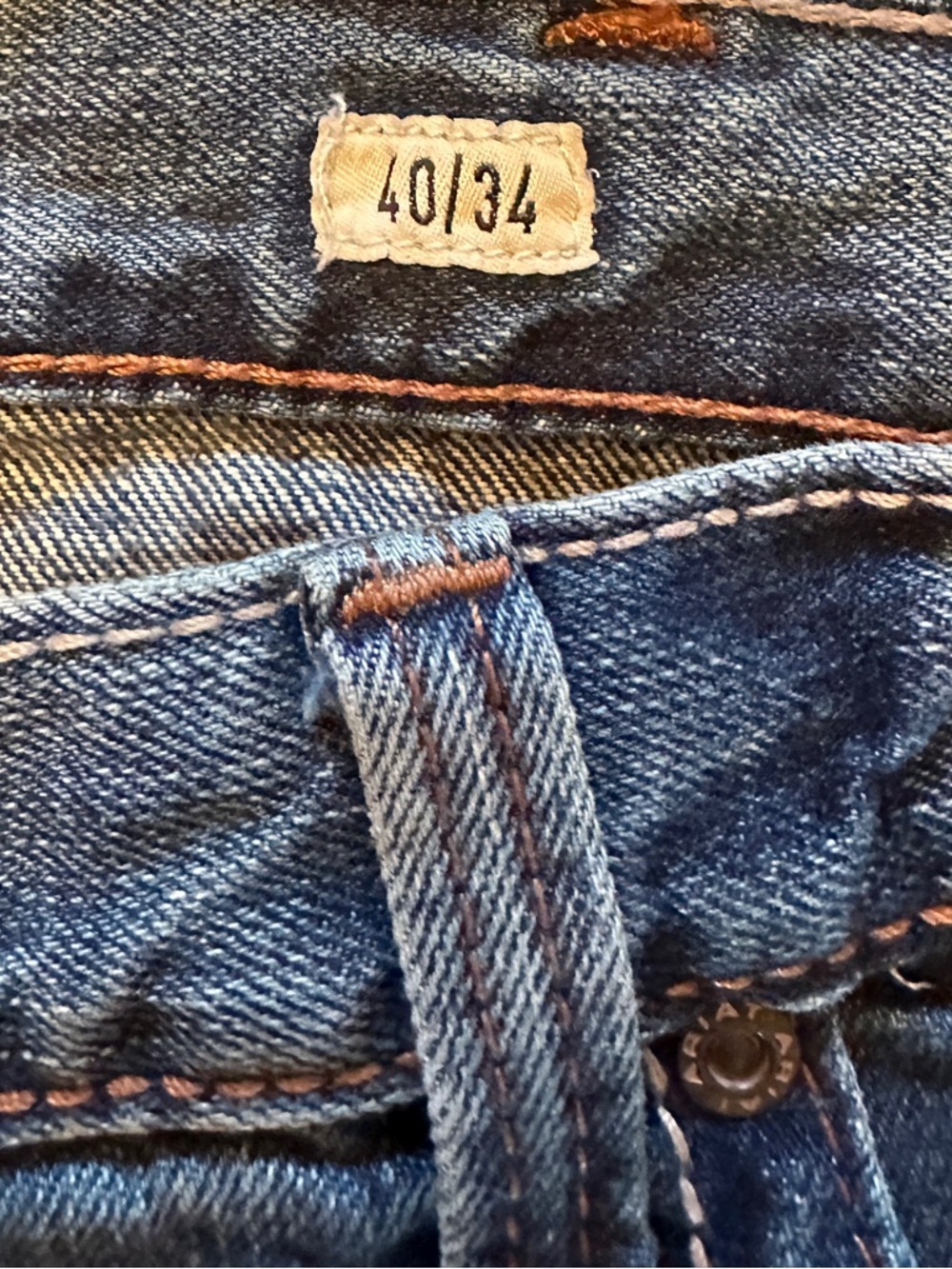 Ariat Men's Blue Bootcut Jeans Light Wash Tag Size 40x34 Measures 40x33 - Picture 4 of 16